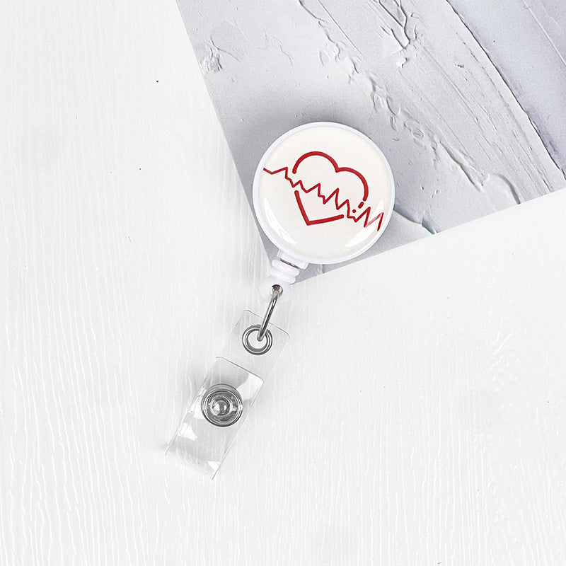 Wholesale 5pcs Creative Doctor Brooch Nurse Badge Badge Chest Clip Student Card Holder Work ID Collar Scalable Easy Pull Keychains